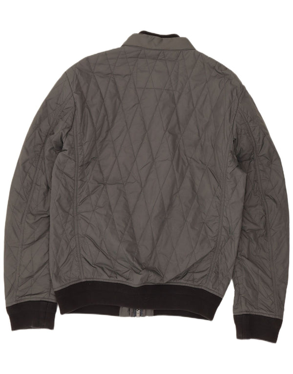 Replay Veste matelassée pour homme UK 40 Large Gris Colorblock Polyamide