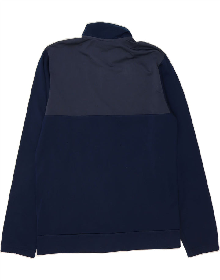 ADIDAS Mens Tracksuit Top Jacket Small Navy Blue Colourblock Vintage Adidas and Second-Hand Adidas from Messina Hembry 