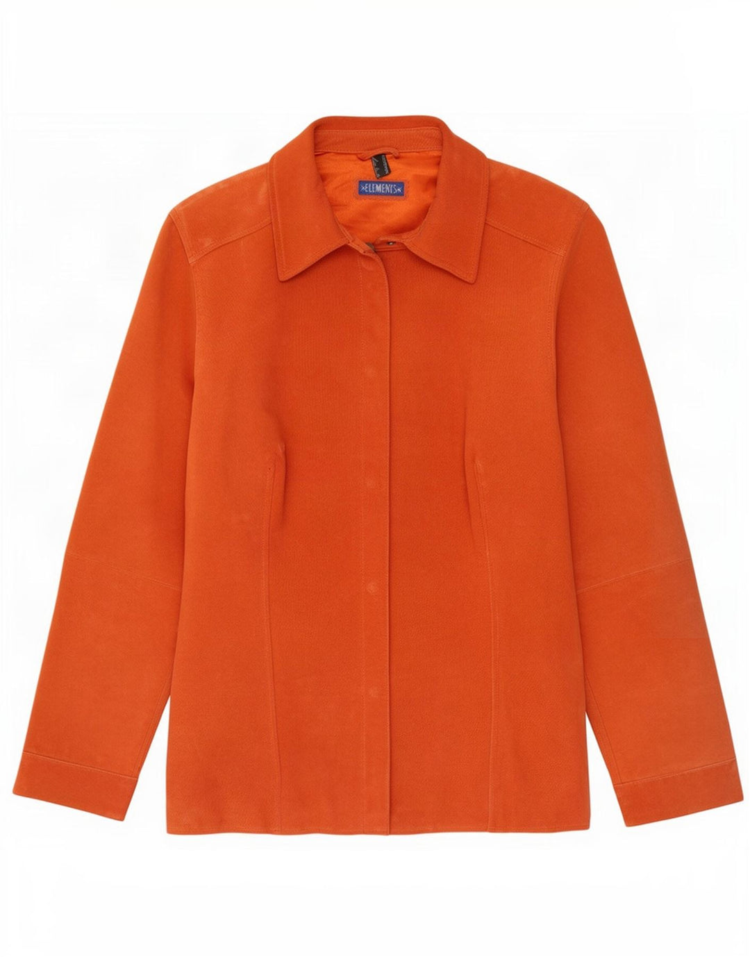 Elements Chaqueta de gamuza para mujer UK 44 Cuero naranja grande