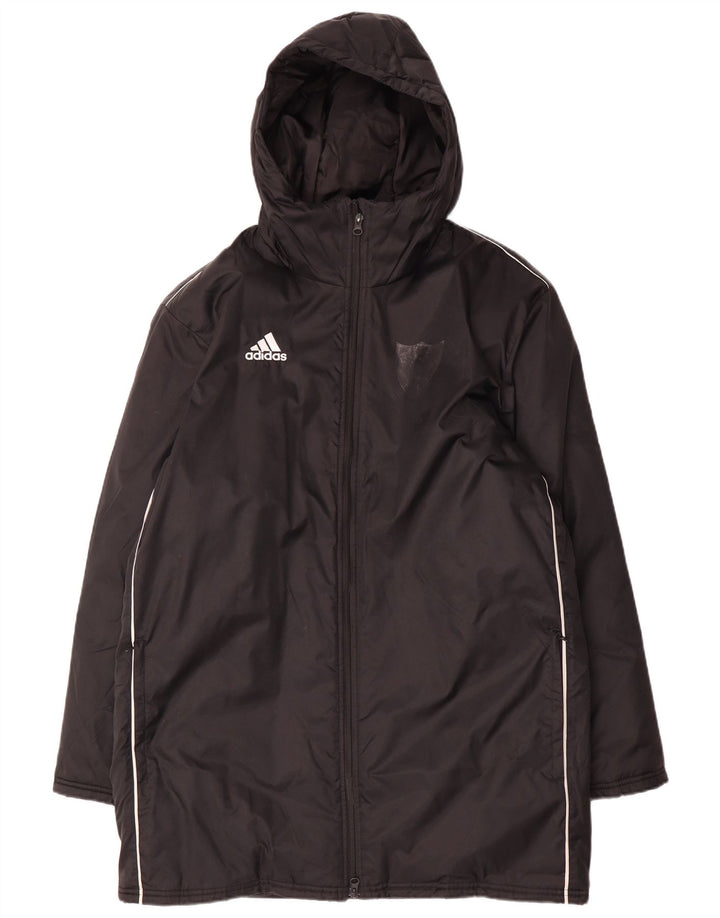 Cappotto imbottito con cappuccio da uomo Adidas UK 38 medio poliestere nero