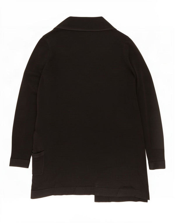 Marks & Spencer Womens Longline Open Cardigan Sweater UK 12 Medium Black