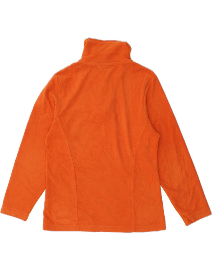 FILA Womens Zip Neck Fleece Jumper UK 12 Medium Orange Vintage Fila and Second-Hand Fila from Messina Hembry 