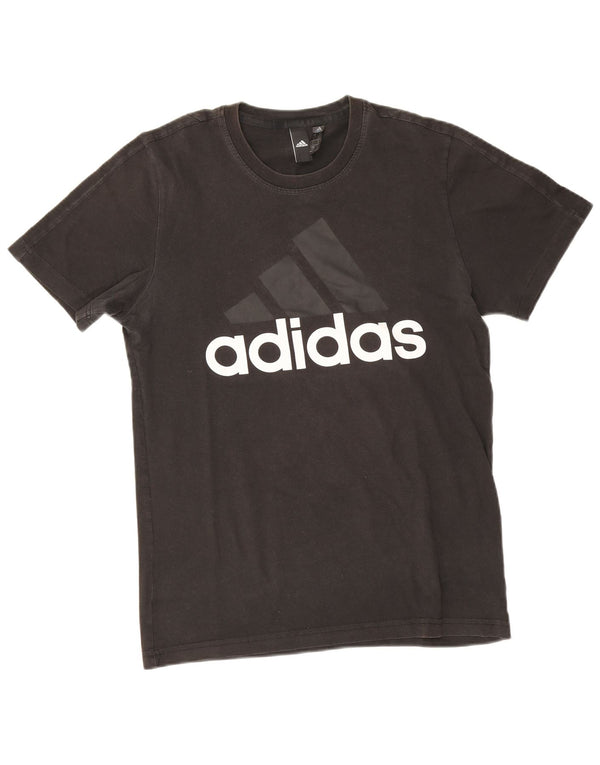 Adidas T-shirt graphique pour hommes, petit haut en coton noir