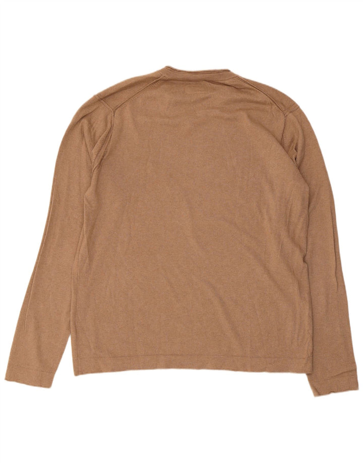 Marlboro Classics Mens V-Neck Jumper Sweater XL Beige