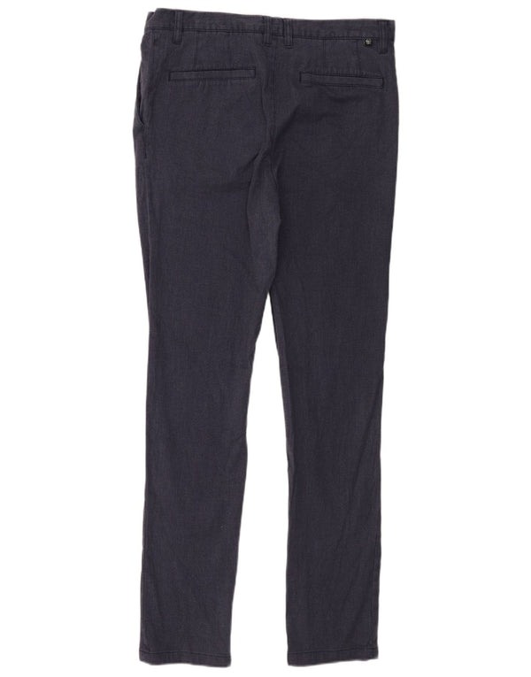 Pantaloni chino slim da uomo Ted Baker W30 L31 poliestere blu navy