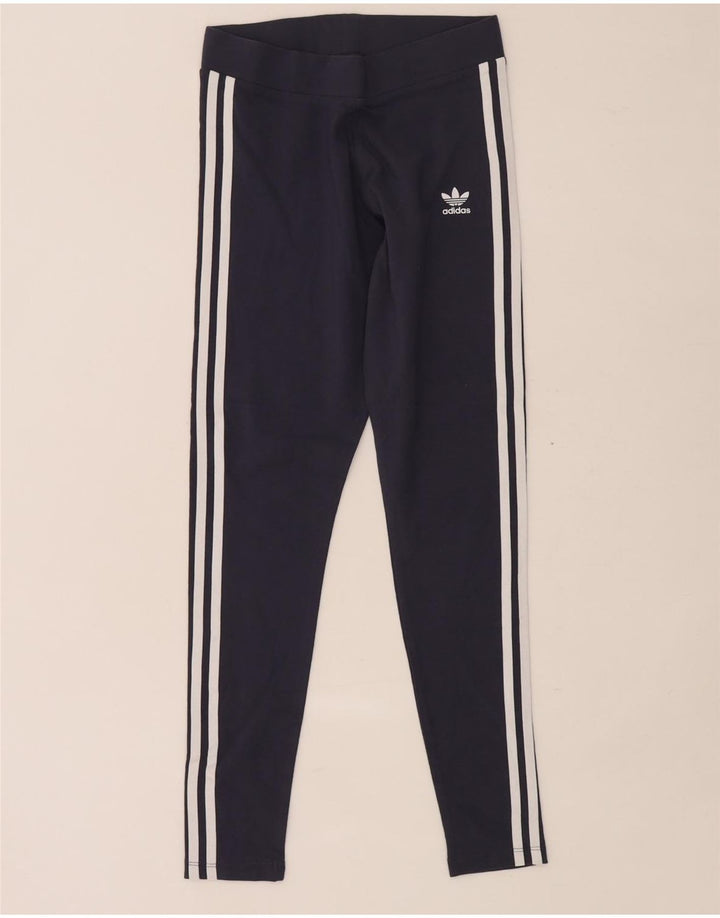 Adidas Dame Leggings UK 12 Medium Navy Blue