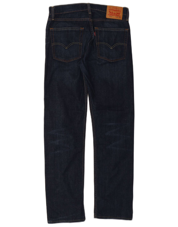 Levi's Mens 513 Slim Straight Jeans W31 L31 Navy Blue Cotton