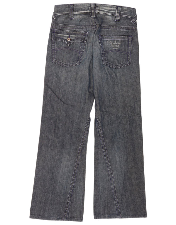 Armani Mens Bootcut Jeans W29 L30 Blue Cotton