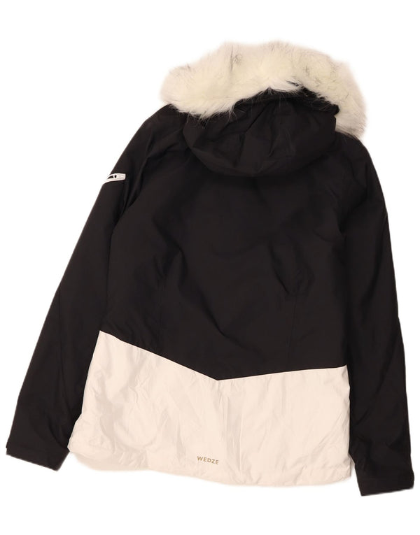 Decathlon Wedze Veste coupe-vent à capuche pour femme UK 10 Petit Noir