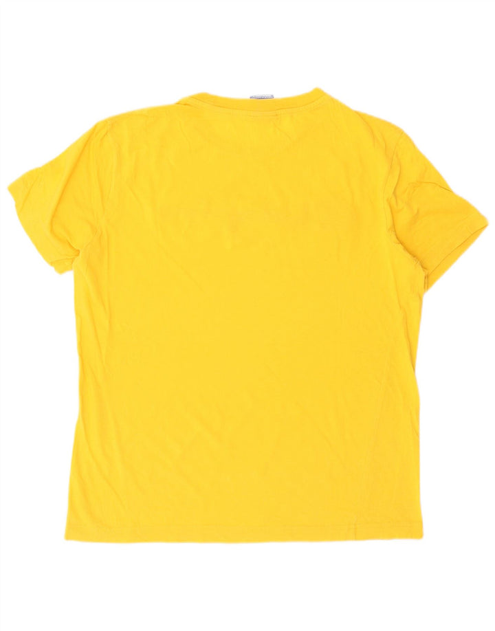Champion Mens Graphic T-Shirt Top Medium Yellow