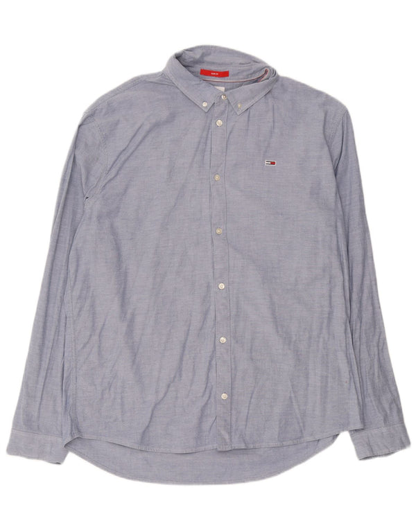 Tommy Hilfiger Camisa Slim Fit para Hombre 2XL Algodón Azul
