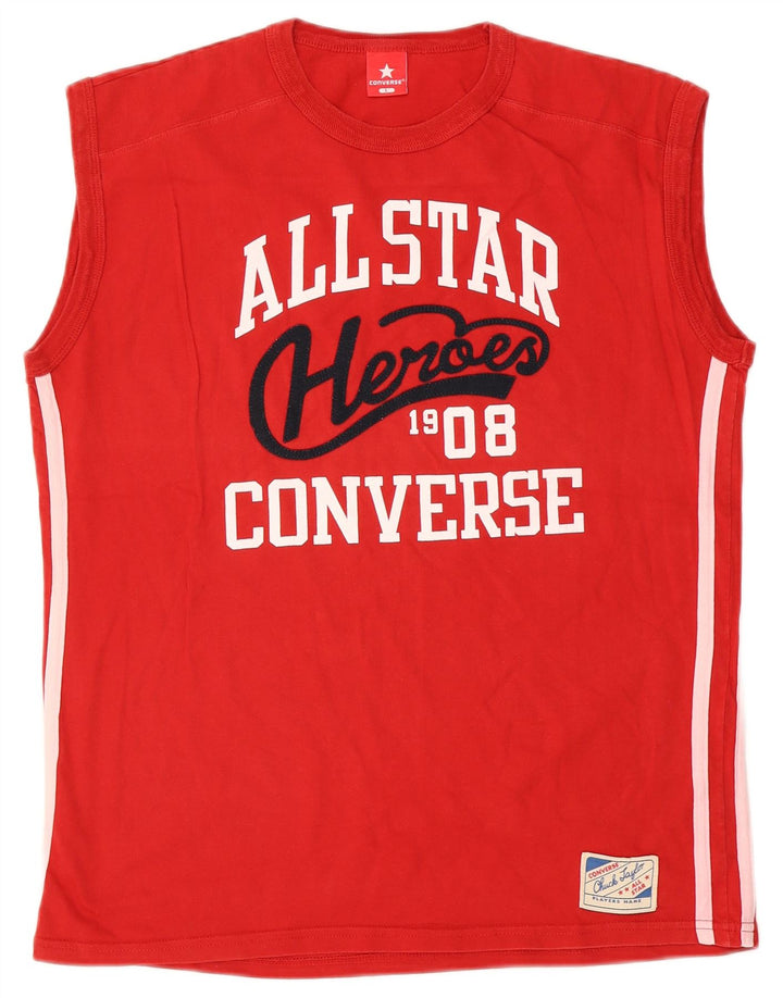 Converse férfi grafikus mellény felső nagy piros pamut