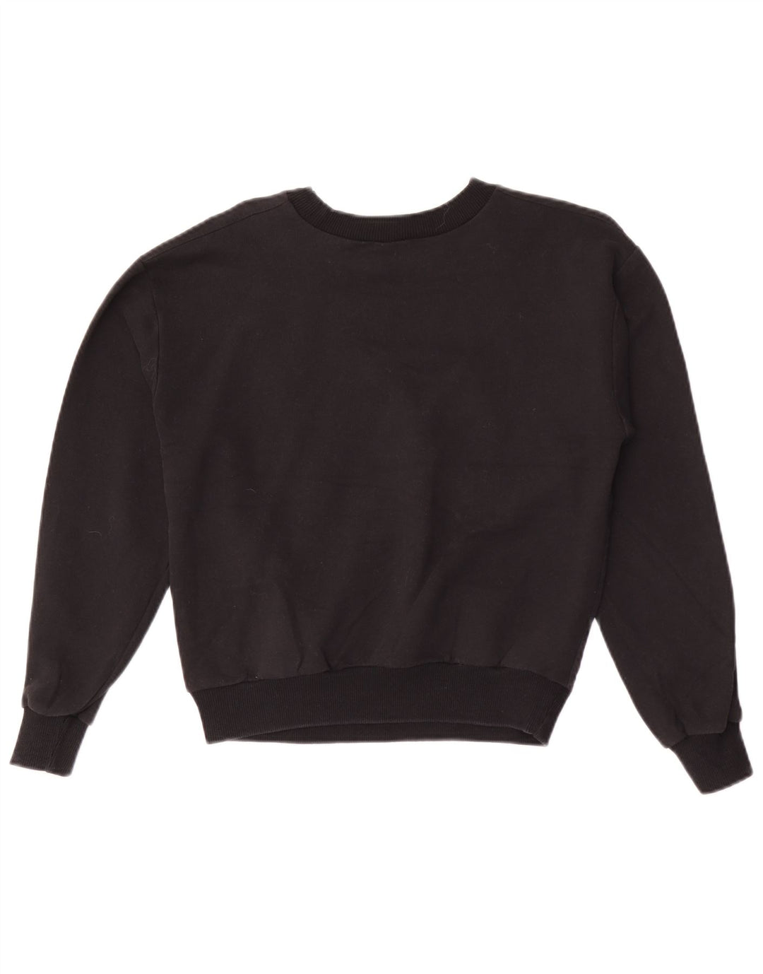 Zara Womens Crop Sweatshirt Jumper UK 10 Small Black