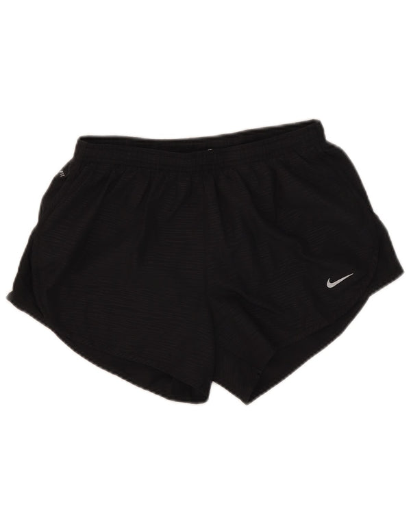 Nike Damen Dri Fit Sport Shorts UK 10 Small Schwarz gestreift