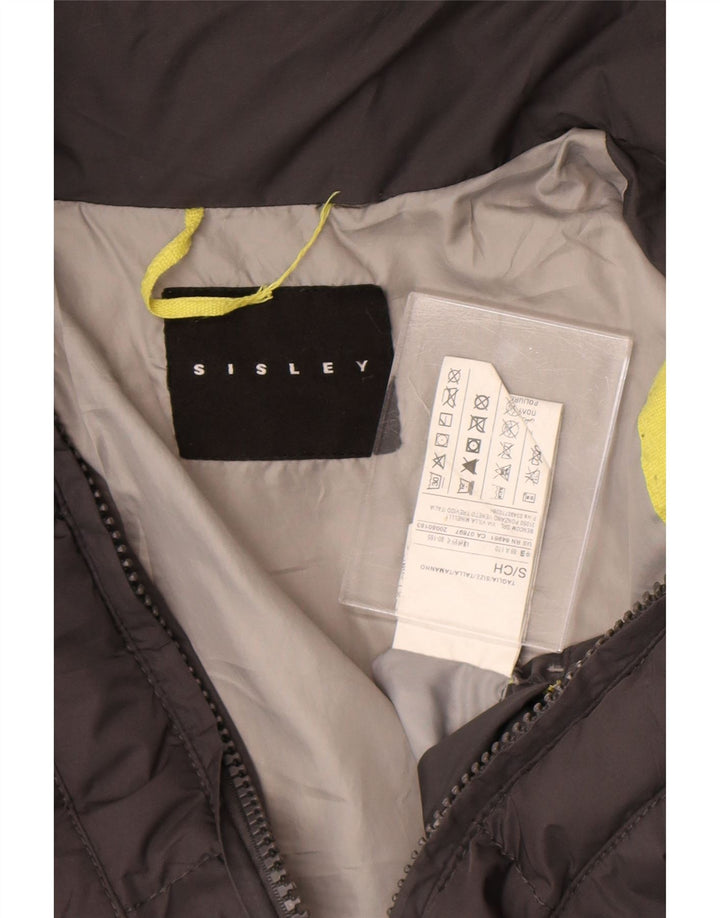 Sisley Veste matelassée à capuche pour homme UK 36 Small Gris Polyester