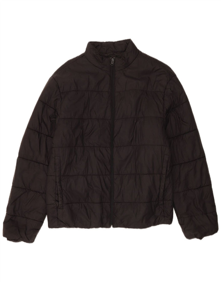 Zara Polstret Herrejakke UK 40 Stor Sort Nylon