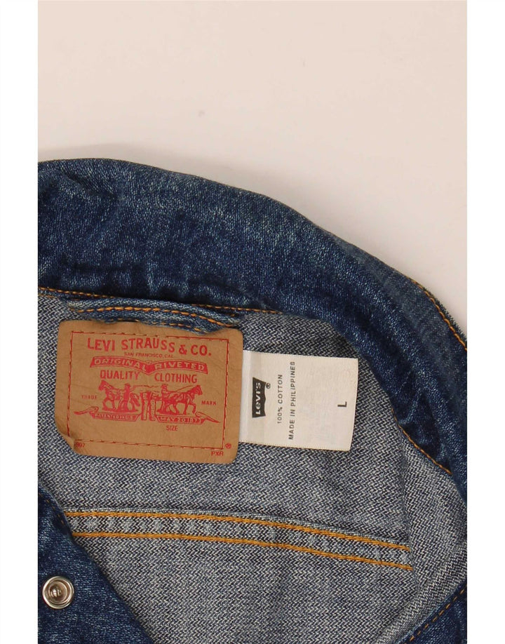 Giacca Jeans Bambina Levi's 7-8 Anni Large Blu Cotone
