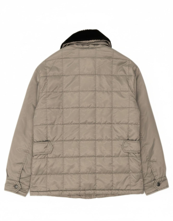 CHATEU BEAU CADRE Womens Padded Jacket UK 16 Large Grey