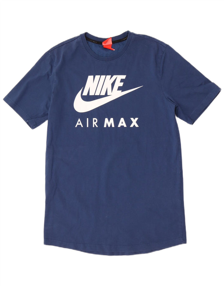 NIKE Mens Graphic T-Shirt Top Large Blue Cotton