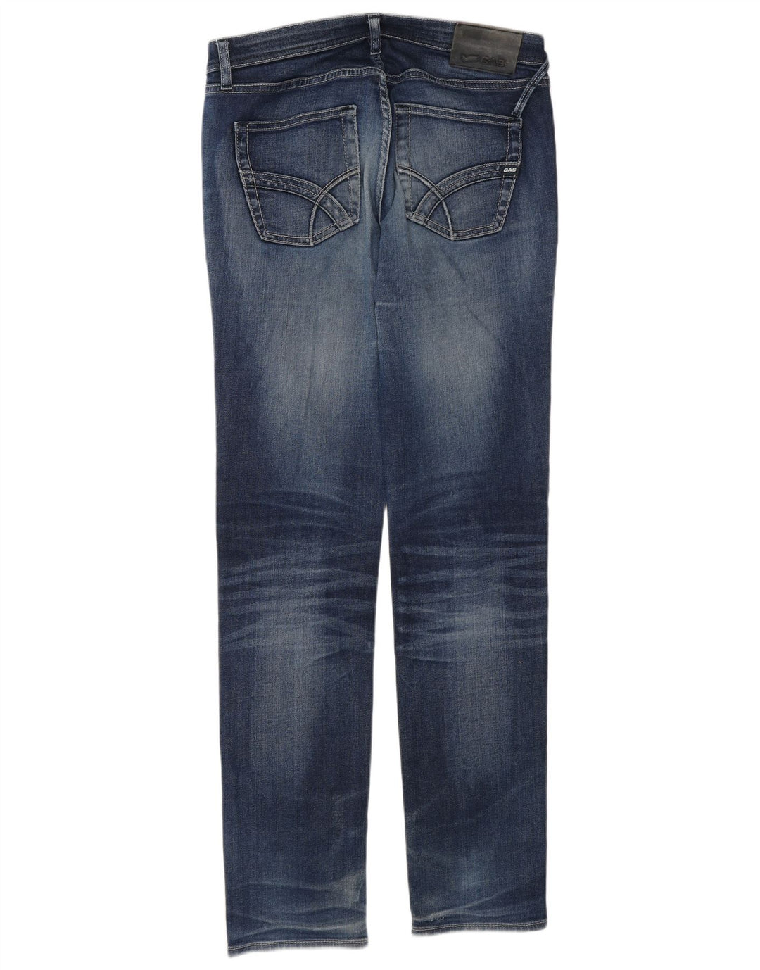 Gas Mens Albert Slim Jeans W32 L34 Blue Cotton