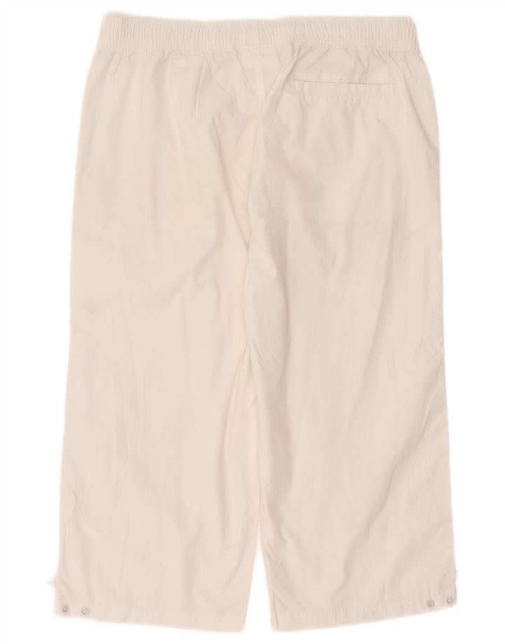 CHAMPION Mens Capri Tracksuit Trousers Large  White Cotton