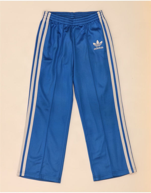 Adidas Girls Tracksuit Trousers 5-6 Years Blue Polyester