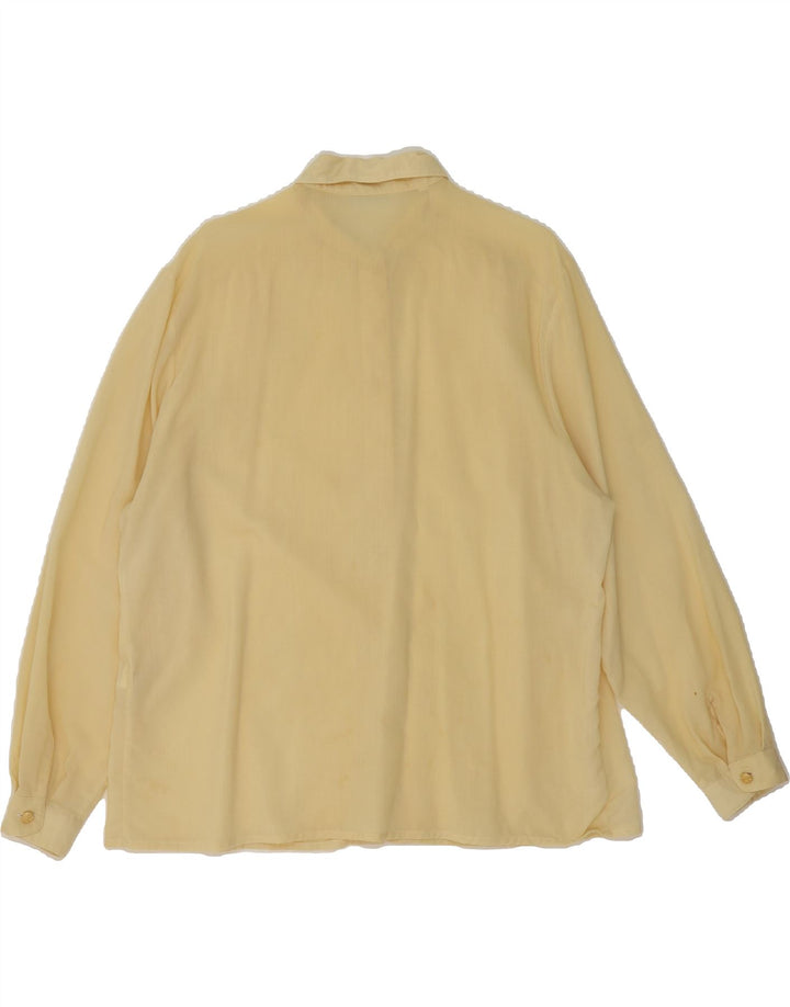 VINTAGE Womens Shirt IT 48 XL Yellow Wool Vintage Vintage and Second-Hand Vintage from Messina Hembry 