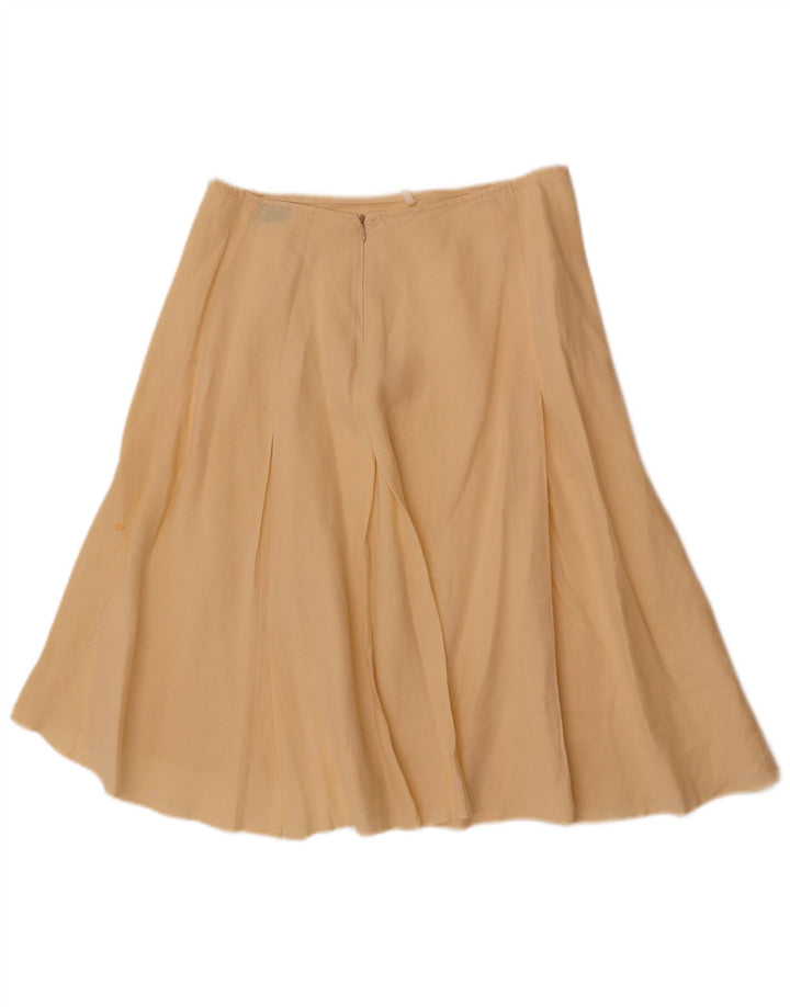 Benetton Womens A-Line Skirt W28 Medium  Yellow