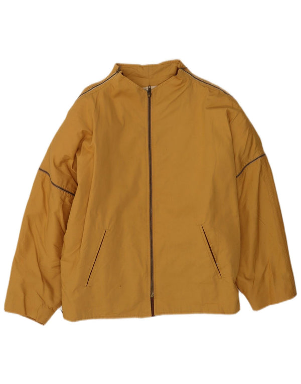 Vintage Damen Bomberjacke IT 42 Mittelgelbe Baumwolle