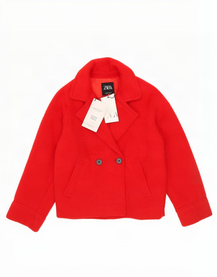 Zweireihiger Blazer von Zara für Mädchen, 13–14 Jahre, rote Wolle