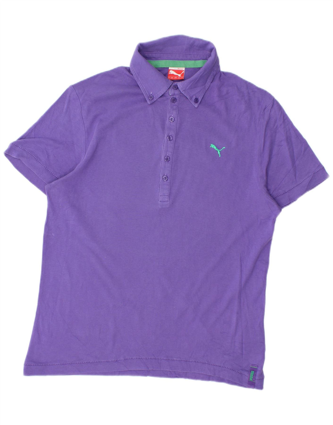 Puma Mens Polo Shirt Medium Purple Cotton