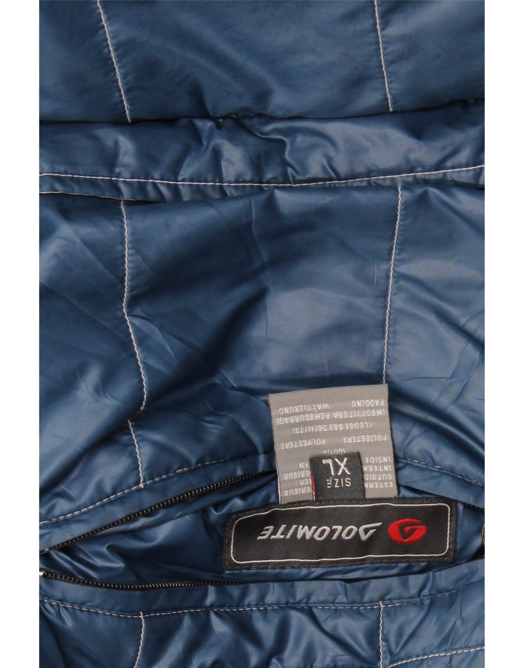 Dolomite Womens Crop Graphic Padded Jacket UK 18 XL Blue Colourblock