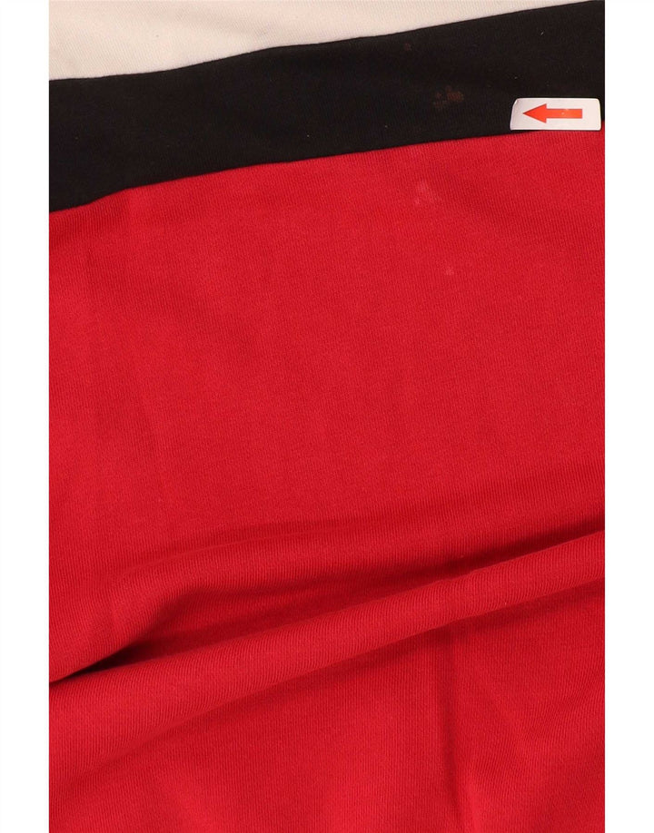 Fila Mens Graphic Sweatshirt Jumper Large Red Colourblock Cotton
