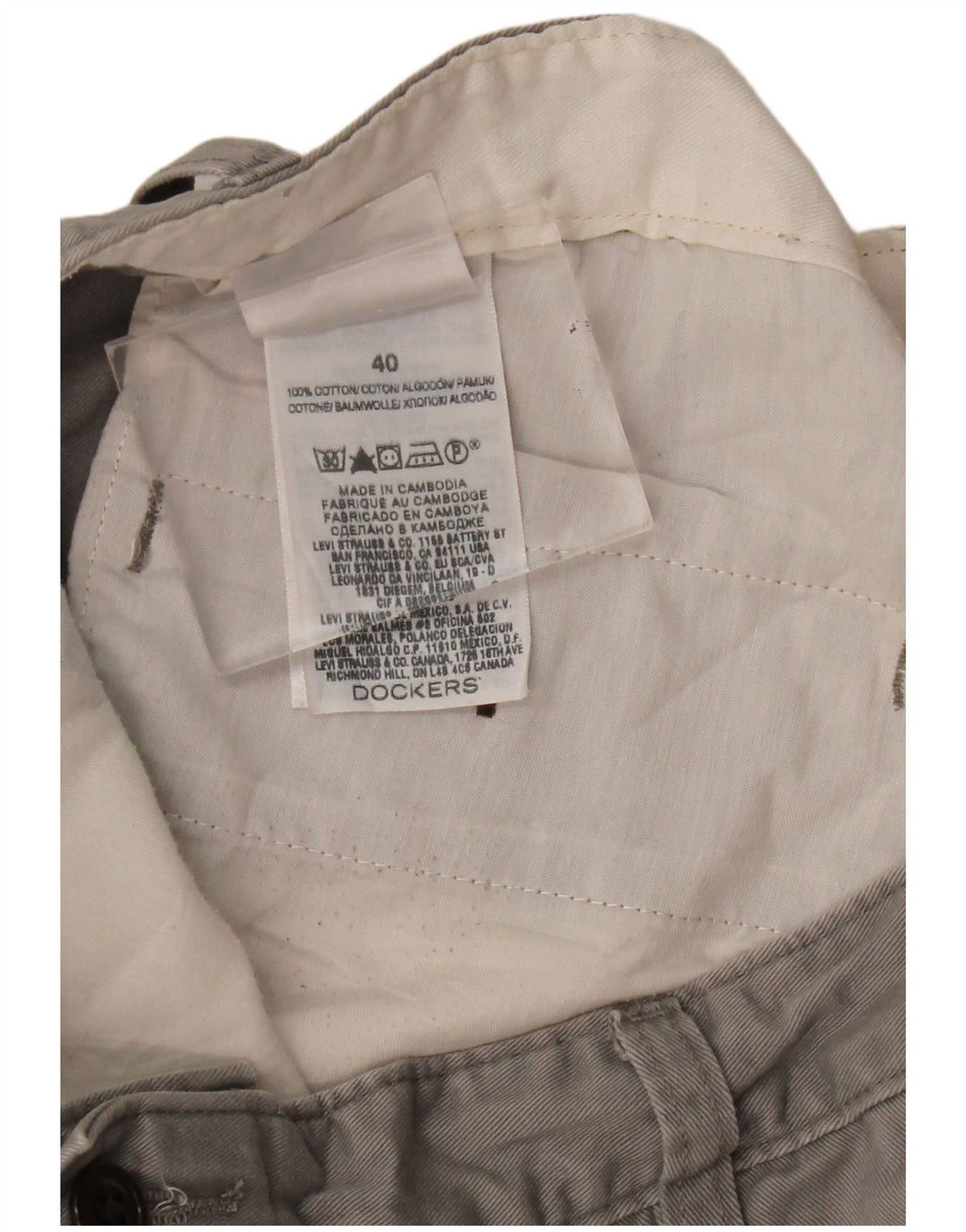 Męskie spodenki cargo DOCKERS W40 XL, szara bawełna