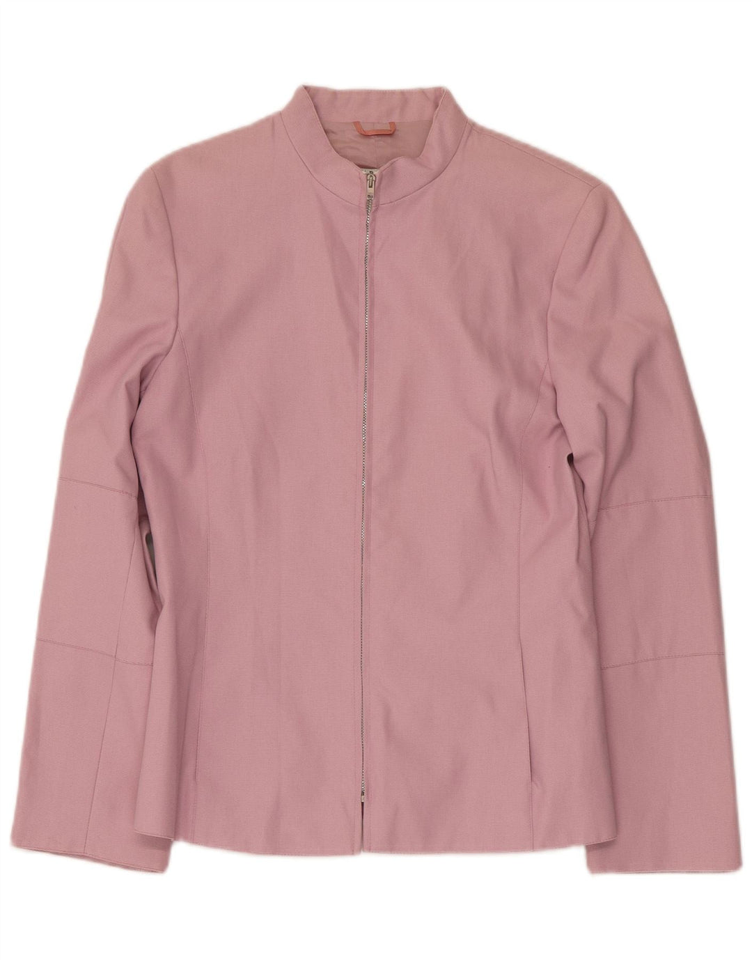 Marella Womens Full Zip Blazer Jacket UK 10 Small Pink Cotton