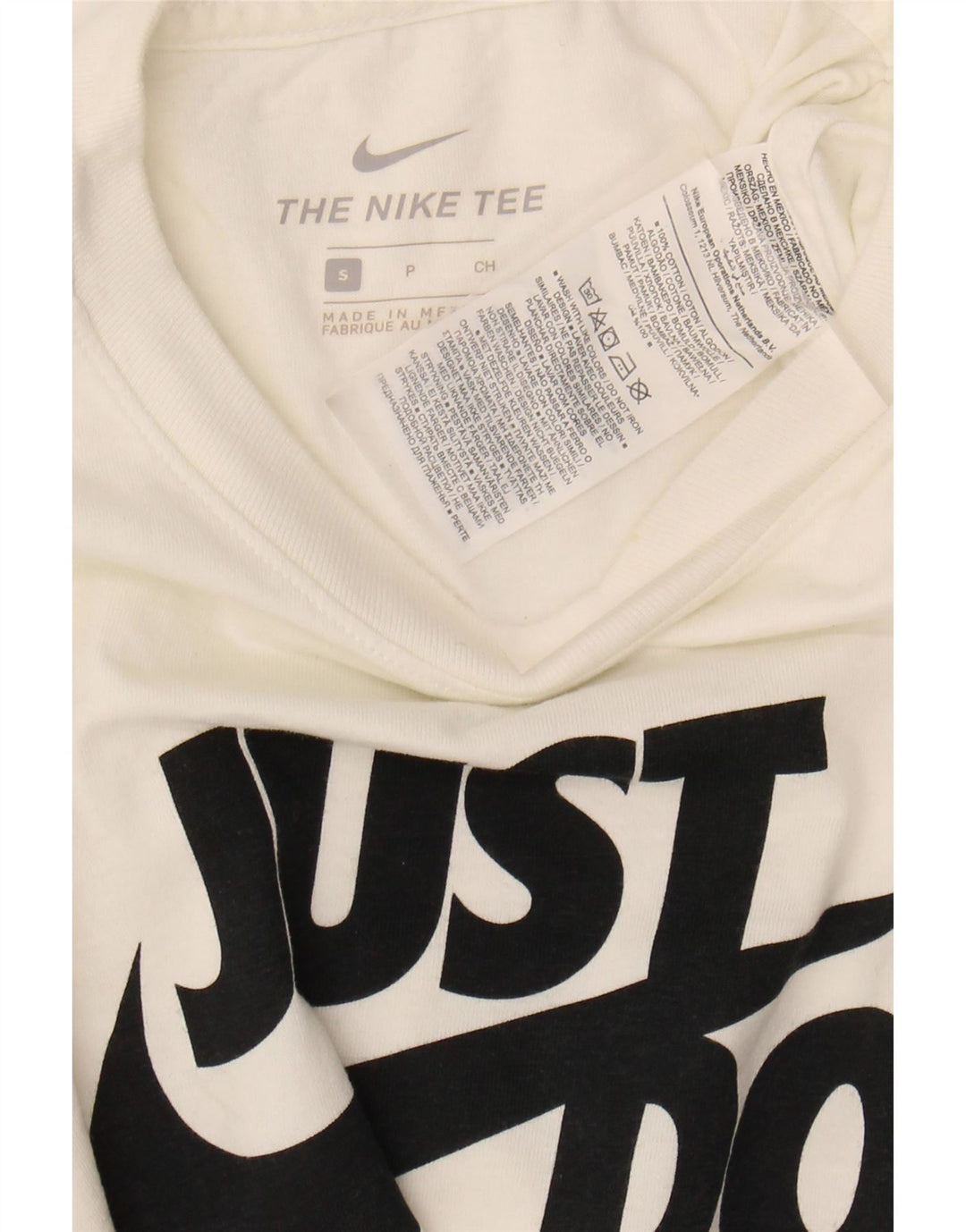 NIKE Mens Graphic T-Shirt Top Small White Cotton Vintage Nike and Second-Hand Nike from Messina Hembry 