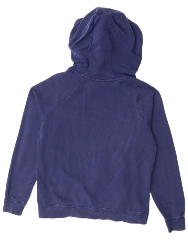 Nike Womens Oversized Hoodie Jumper UK 10 Small Navy Blue Cotton
