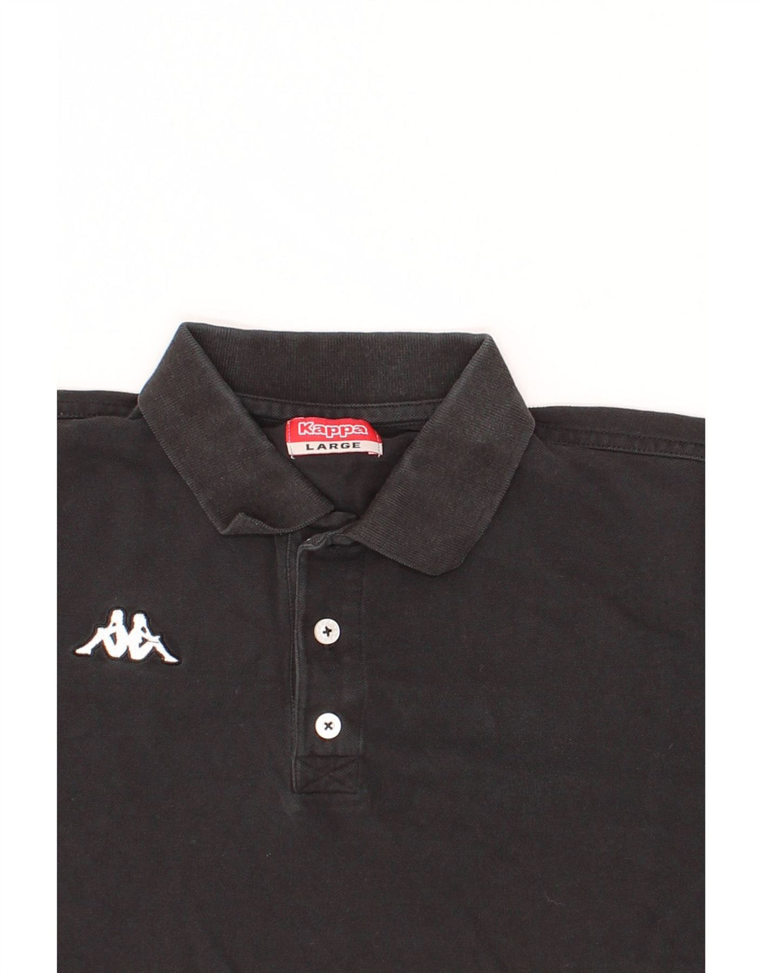 KAPPA Mens Polo Shirt Large Black Cotton Vintage Kappa and Second-Hand Kappa from Messina Hembry 