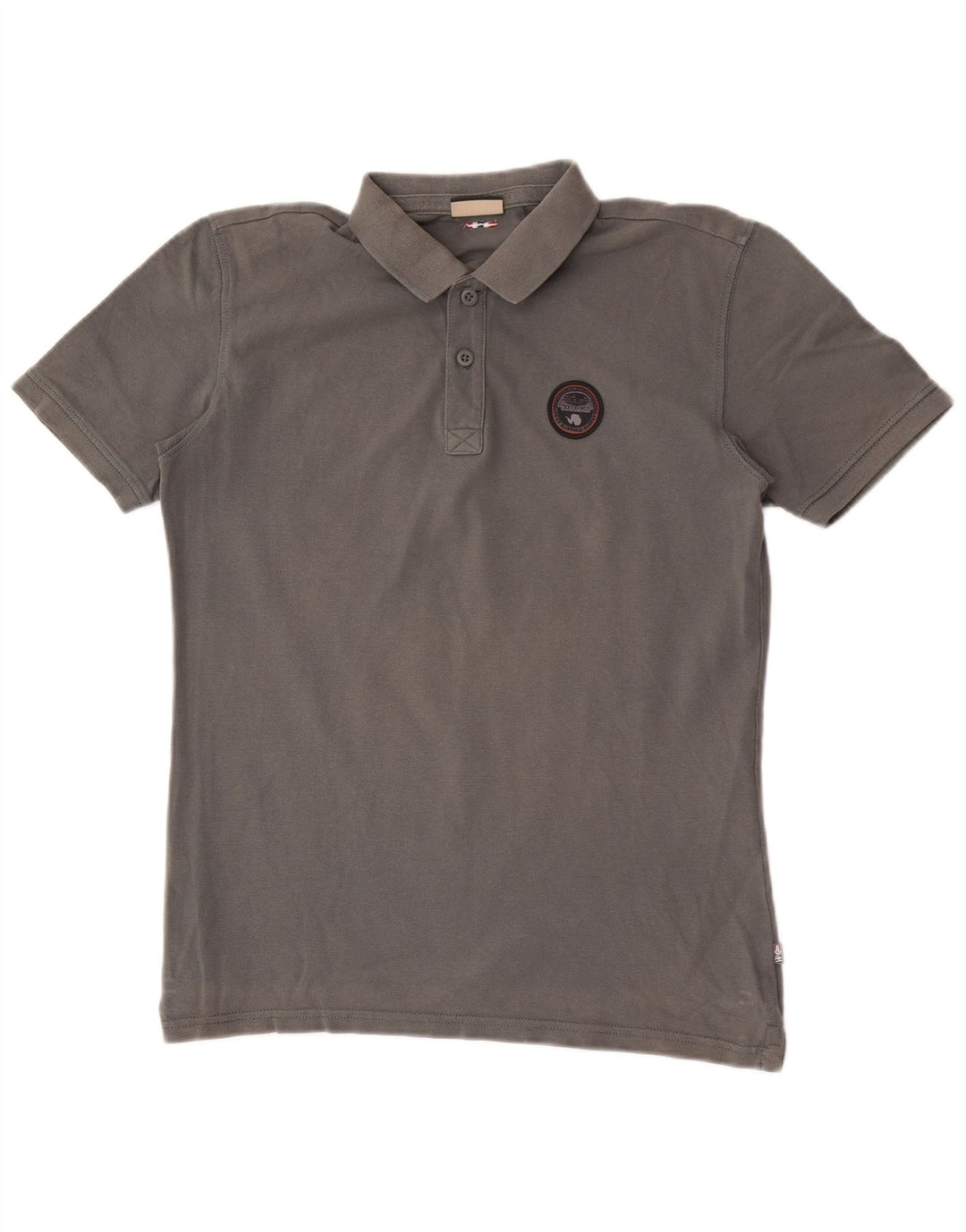 Napapijri Mens Geographic Polo Shirt Small Grey