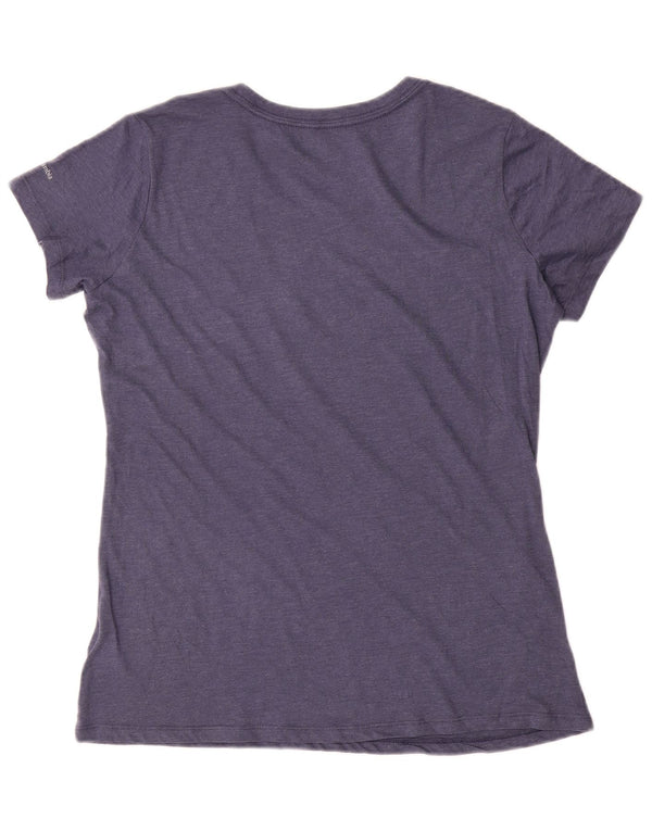 Columbia Damen Grafik-T-Shirt-Oberteil UK 16 Large Marineblau Polyester