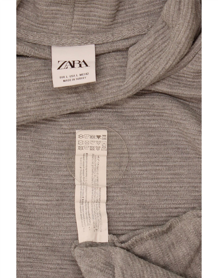 Zara Herre Rullehalstrøje Sweater Stor Grå Polyester
