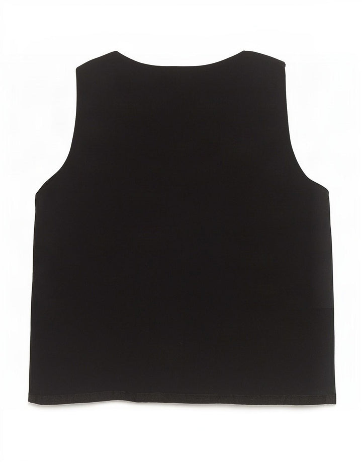 Marks & Spencer Womens Vest Top UK 12 Medium Black Viscose