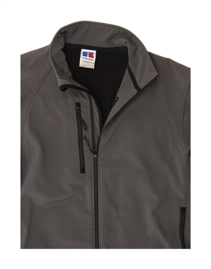 RUSSELL ATHLETIC Mens Windbreaker Jacket UK 40 Large Grey Vintage Russell Athletic and Second-Hand Russell Athletic from Messina Hembry 