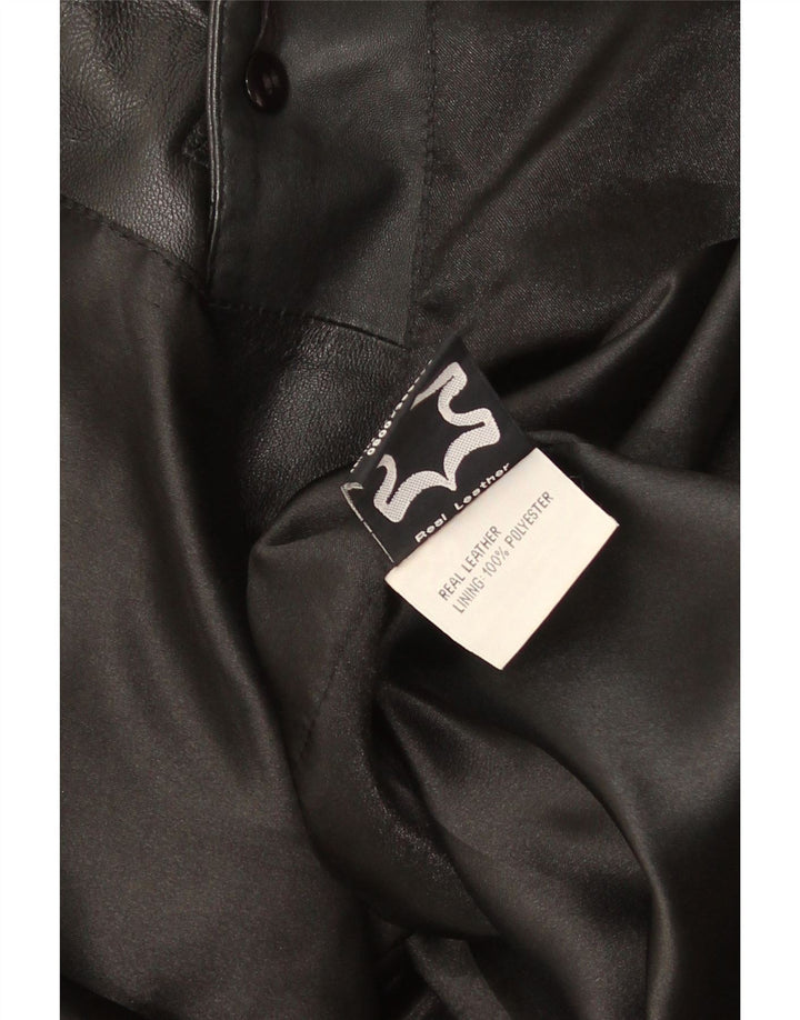DPL Chaqueta de cuero para mujer UK 12 Medium Black