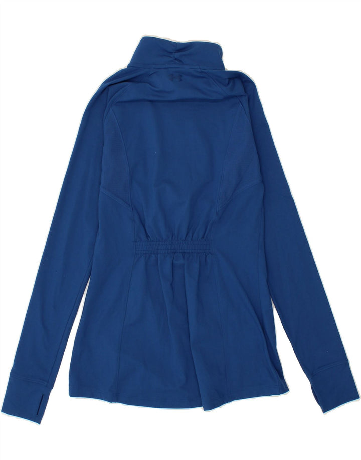 UNDER ARMOUR Womens Tracksuit Top Jacket UK 6 XS Blue Polyester Vintage Under Armour and Second-Hand Under Armour from Messina Hembry 