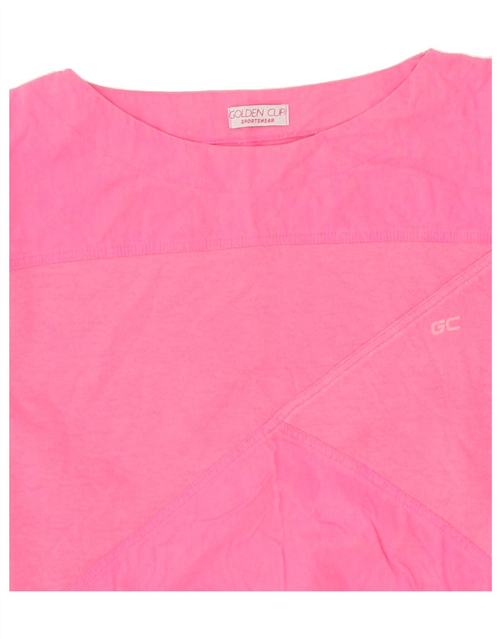 GOLDEN CUP Womens Sweatshirt Jumper UK 16 Large Pink Cotton Vintage Golden Cup and Second-Hand Golden Cup from Messina Hembry 