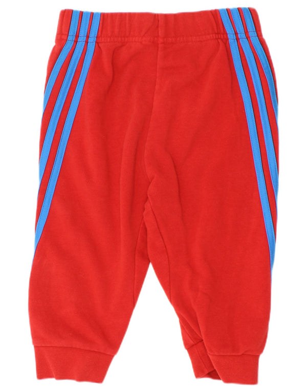 Adidas Jungen-Trainingshose, Jogginghose, 2–3 Jahre, rote Baumwolle