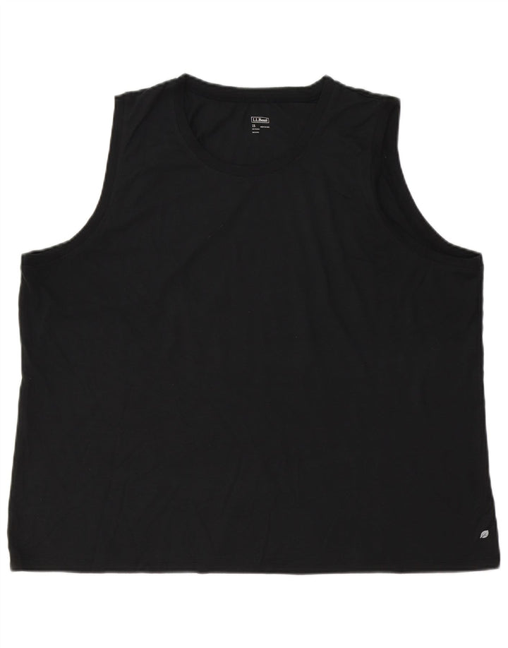 L.L.Bean Womens Vest Top UK 20 2XL Black Polyester