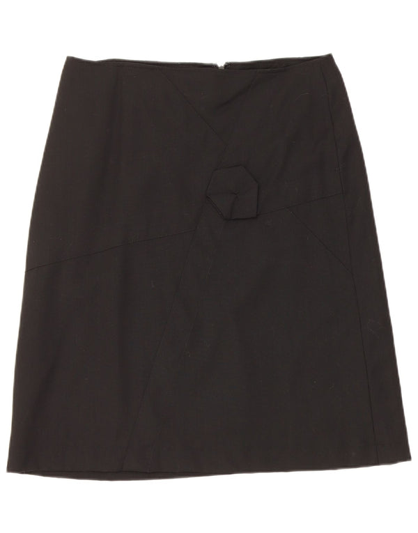 Inwear Jupe trapèze pour femme UK 12 Medium W30 Laine noire