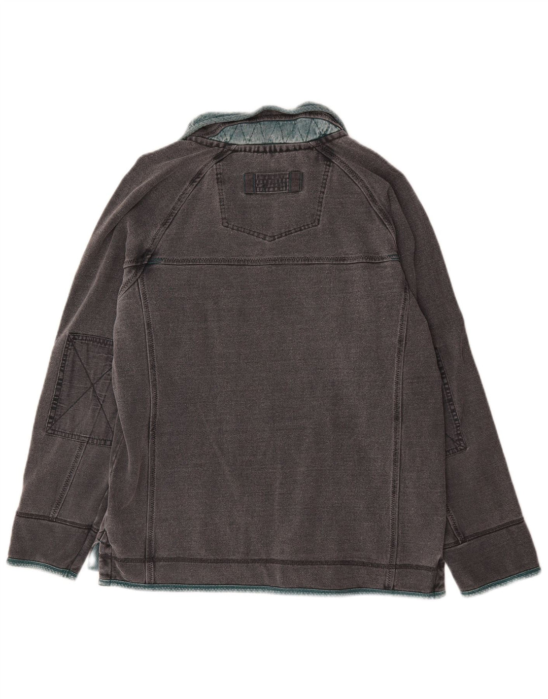 Fat Face Mens Zip Neck Sweatshirt Jumper Medium Grey Cotton